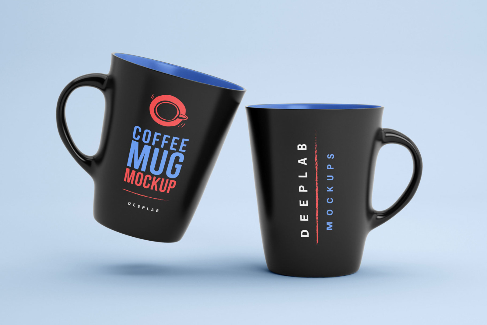 White and Black Mug Mockup set