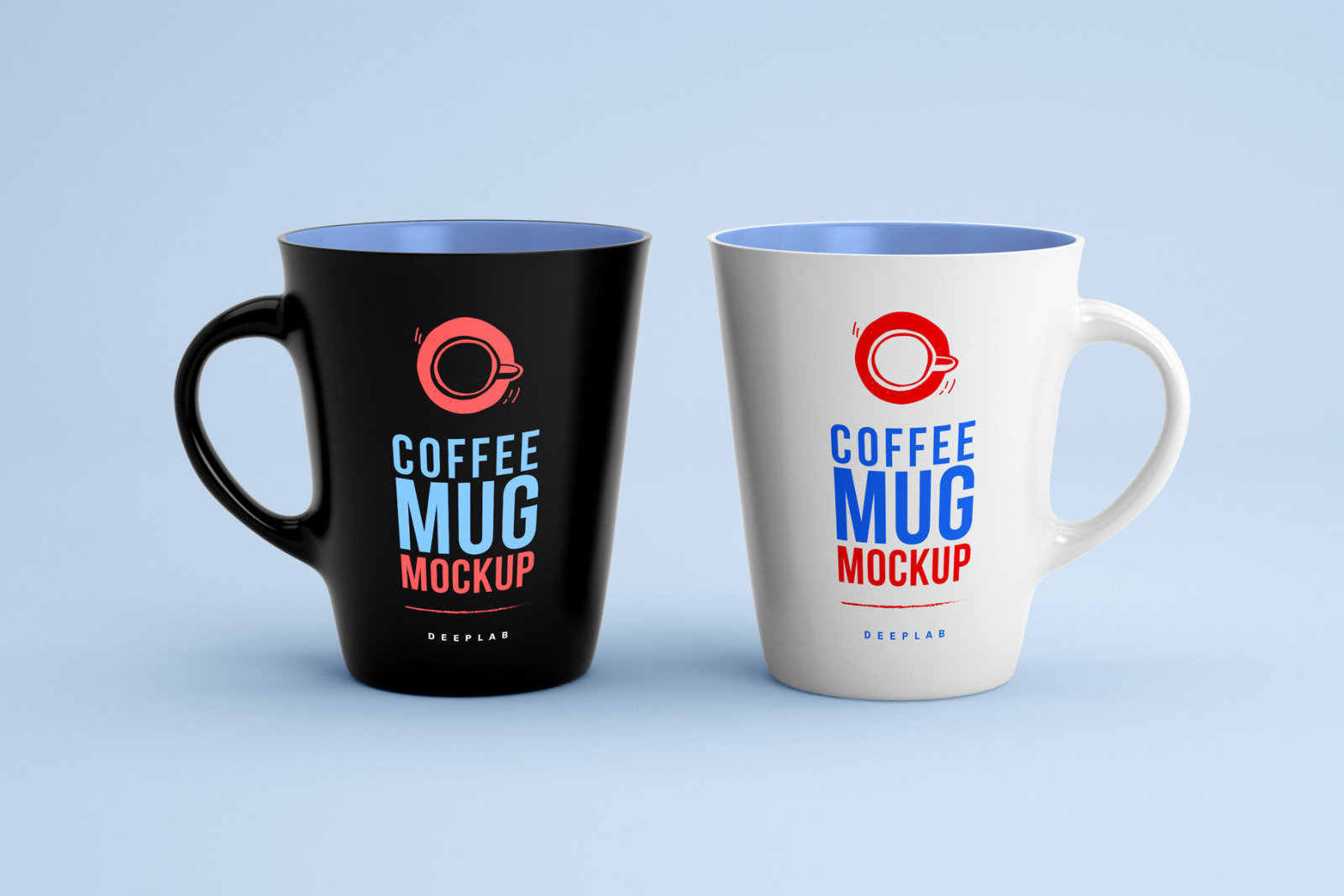 White and Black Mug Mockup set