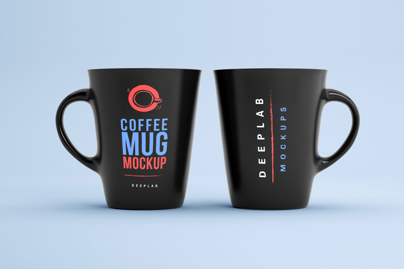 White and Black Mug Mockup set