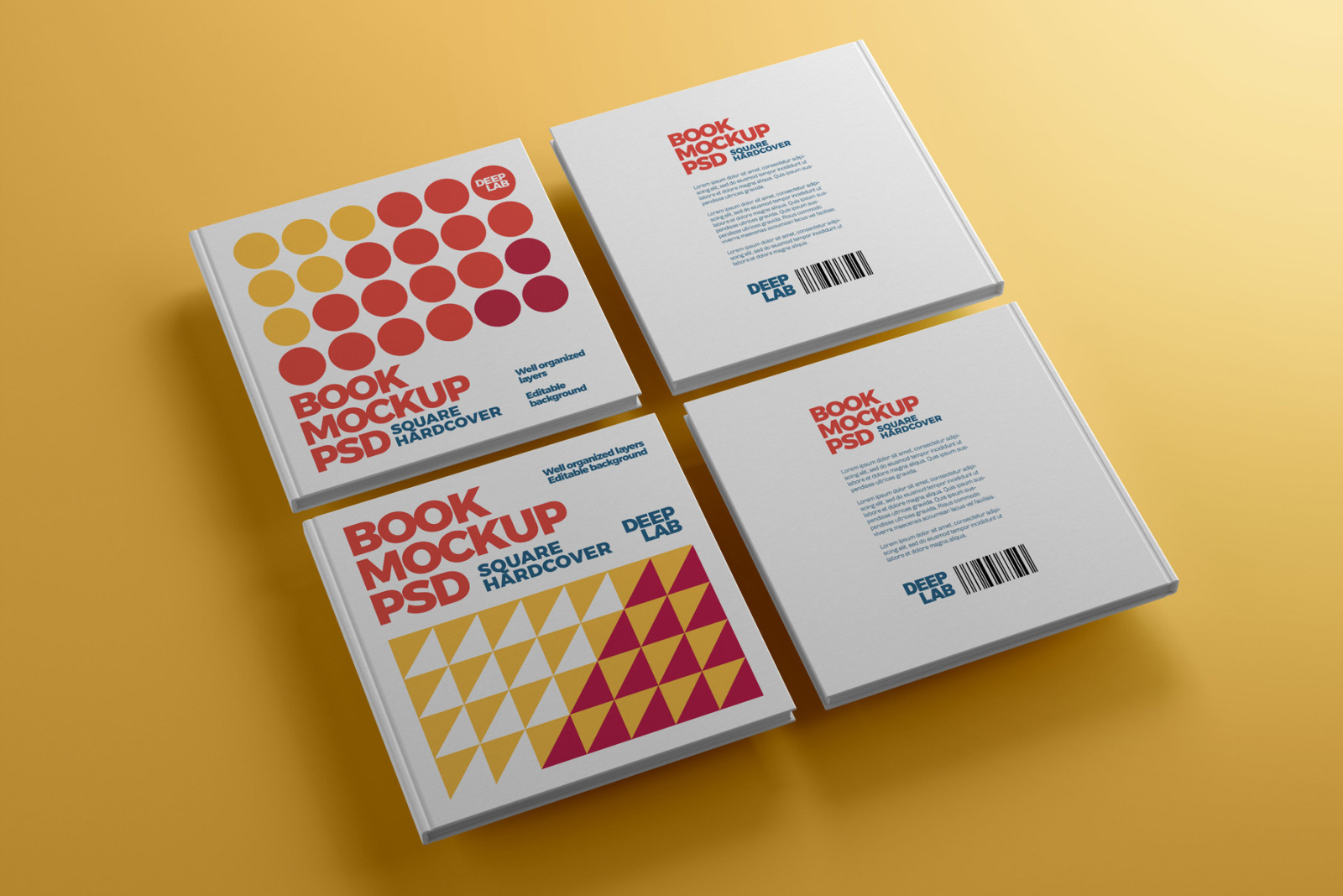 Square Book Hardcover Mockup Square Book Hardcover Mockup