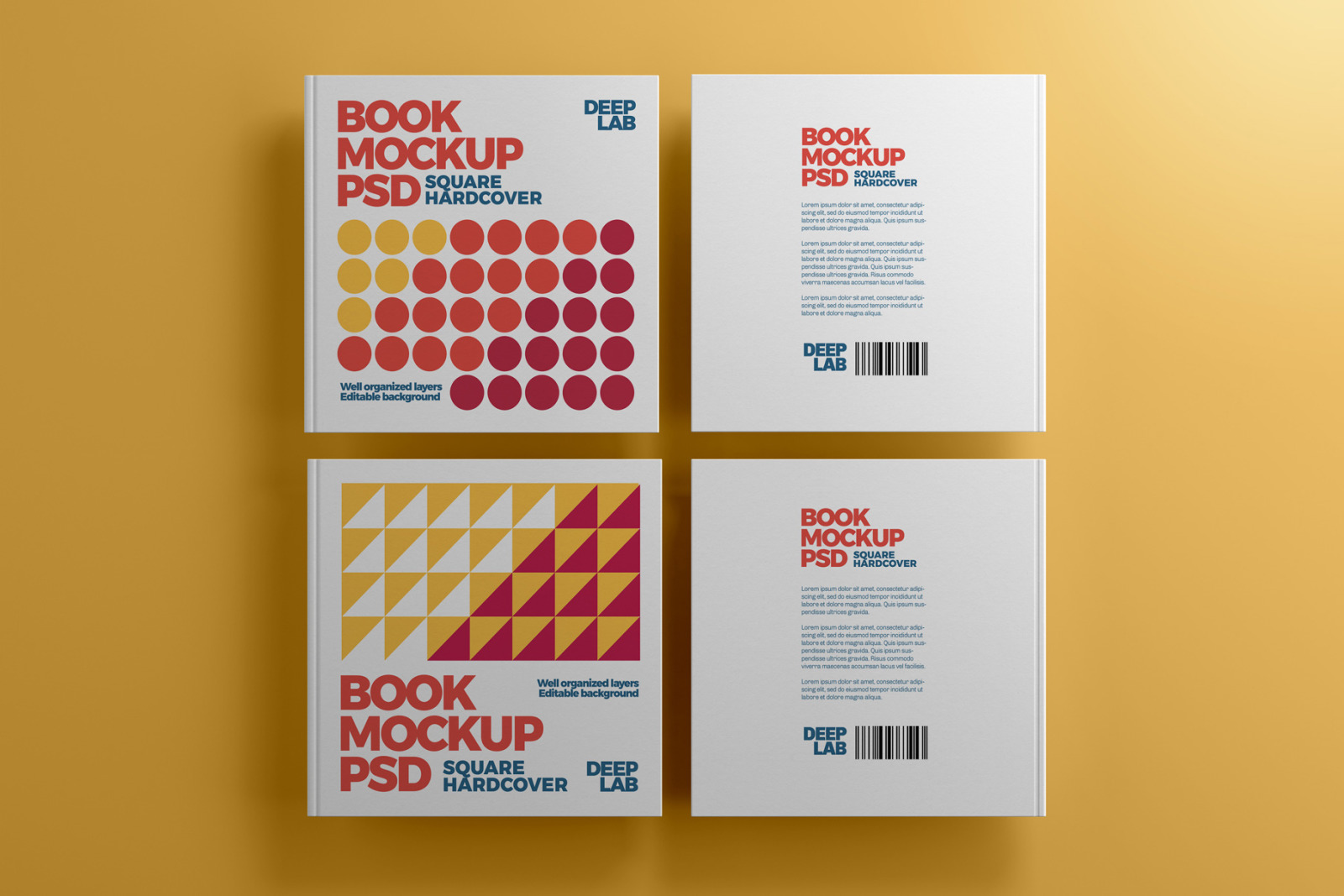Square Book Hardcover Mockup Square Book Hardcover Mockup