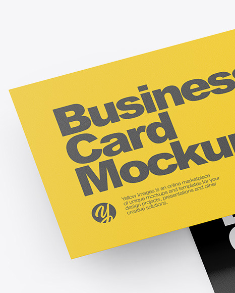 Two Paper Business Cards Mockup
