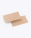 Two Kraft Business Cards Mockup