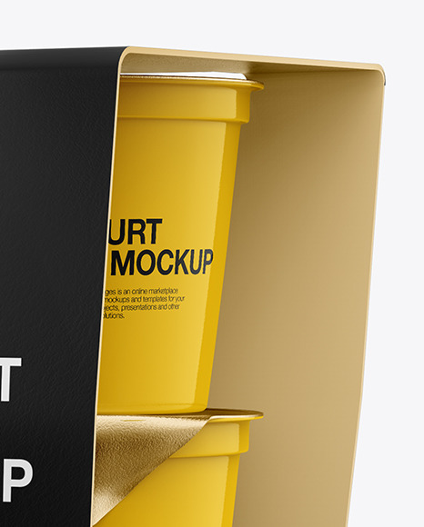 Yogurt 4 Pack Mockup