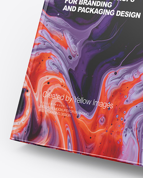 Hardcover Books w/ Glossy Cover Mockup