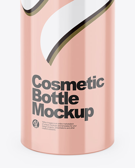 Glossy Cosmetic Bottle Mockup