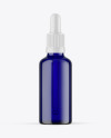 Blue Glass Dropper Bottle Mockup