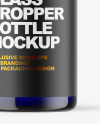 Blue Glass Dropper Bottle Mockup