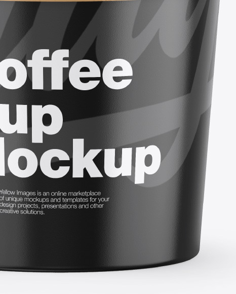 Glossy Coffee Cup w/ Holder Mockup