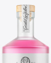 Frosted Glass Gin Bottle Mockup