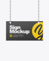 Sign w/ Chain Mockup