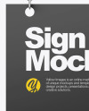 Sign w/ Chain Mockup