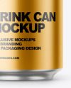 Metallic Aluminium Can Mockup - Front View