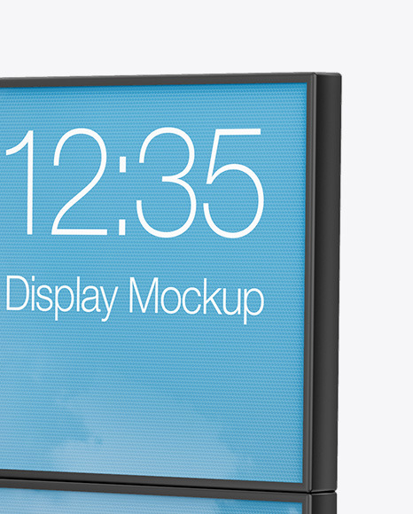 Multi Display Mockup - Half Side View