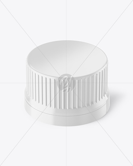 Glossy Bottle Cap Mockup