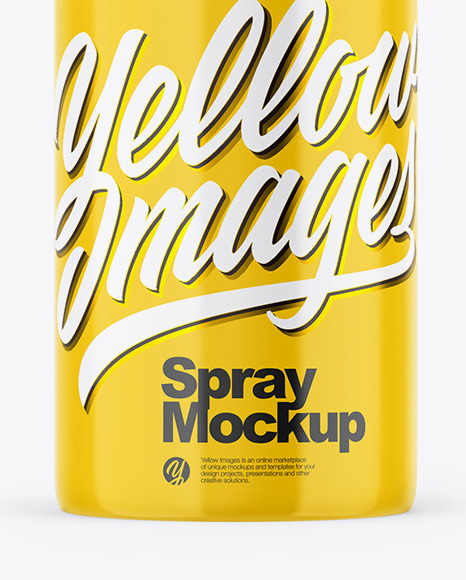 Glossy Spray Bottle Mockup