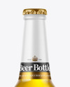 Clear Glass Lager Beer Bottle Mockup