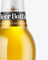 Clear Glass Lager Beer Bottle Mockup