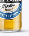 Clear Glass Lager Beer Bottle Mockup