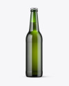 Green Glass Beer Bottle Mockup