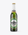 Green Glass Beer Bottle Mockup