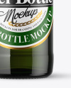 Green Glass Beer Bottle Mockup