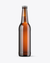 Amber Glass Beer Bottle Mockup
