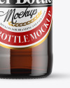 Amber Glass Beer Bottle Mockup