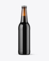 Amber Glass Dark Beer Bottle Mockup