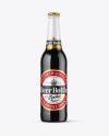 Amber Glass Dark Beer Bottle Mockup