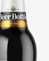 Amber Glass Dark Beer Bottle Mockup