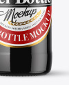 Amber Glass Dark Beer Bottle Mockup