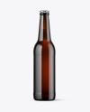 Dark Amber Glass Beer Bottle Mockup