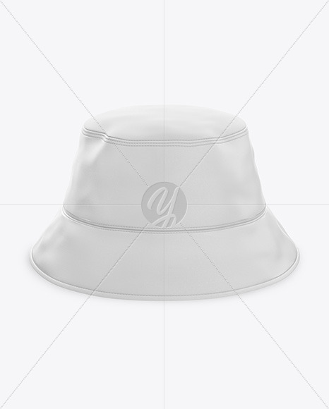 Bucket Hat Mockup - Front View (High-Angel Shot)