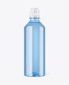 Blue PET Water Bottle Mockup