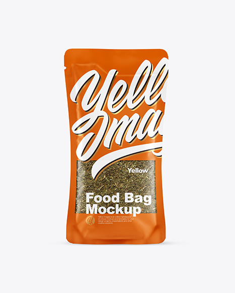 Food Bag With Dill Mockup