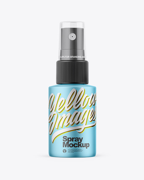 Matte Metallic Spray Bottle Mockup