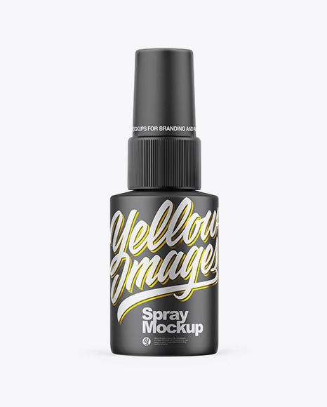 Matte Metallic Spray Bottle Mockup