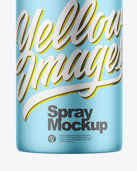 Matte Metallic Spray Bottle Mockup