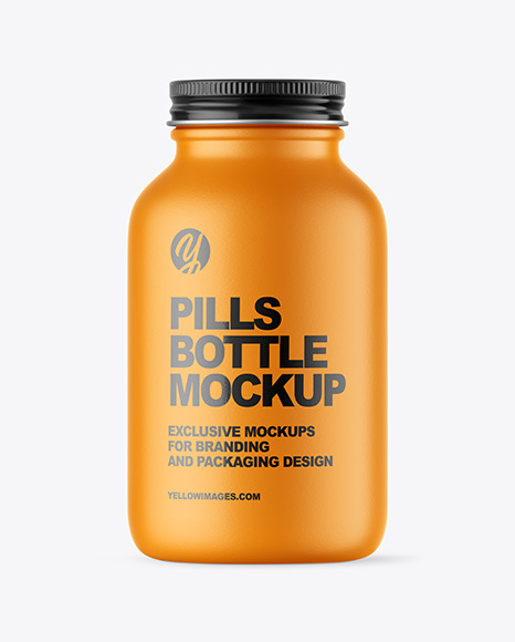 Matte Pills Bottle Mockup