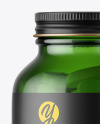 Green Glass Pills Bottle Mockup