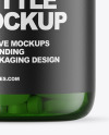 Green Glass Pills Bottle Mockup