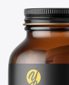 Amber Glass Pills Bottle Mockup