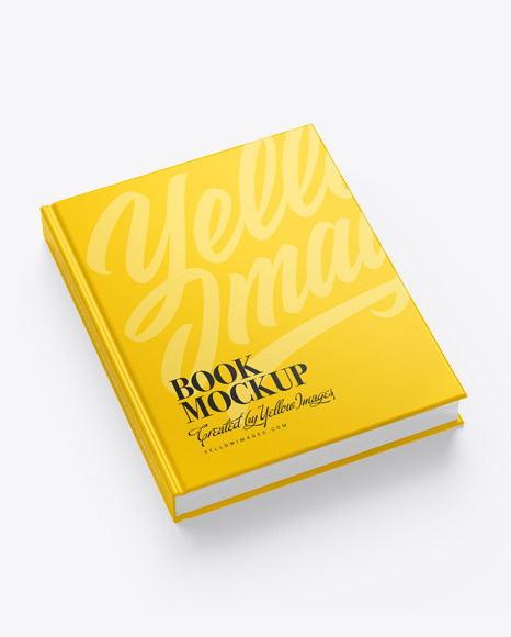 Hardcover Book w/ Matte Cover Mockup