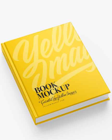 Hardcover Book w/ Matte Cover Mockup