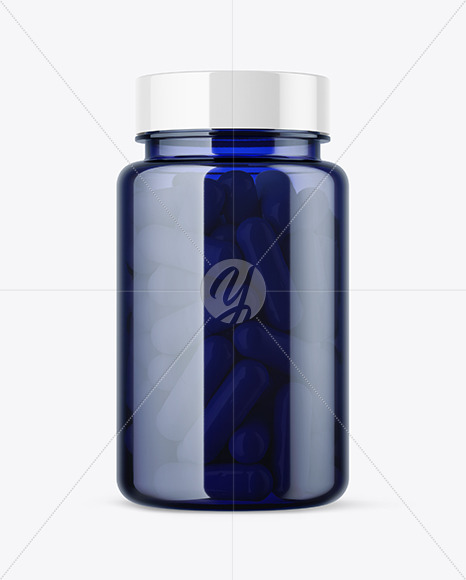 Colored Pills Bottle Mockup