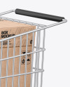 Shopping Cart W/ Kraft Boxes Mockup