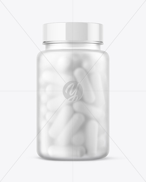 Frosted Pills Bottle Mockup