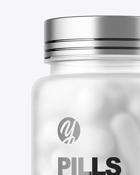 Frosted Pills Bottle Mockup