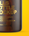 Frosted Amber Pills Bottle Mockup